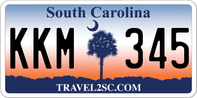 SC license plate KKM345