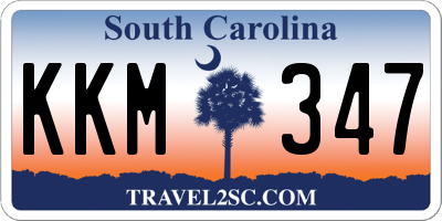 SC license plate KKM347
