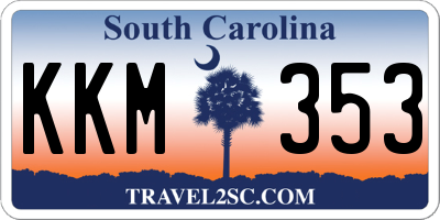 SC license plate KKM353