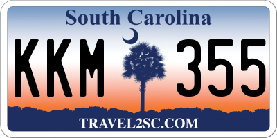 SC license plate KKM355