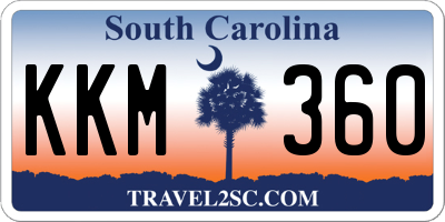 SC license plate KKM360