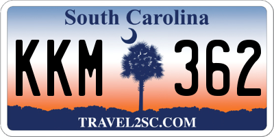 SC license plate KKM362