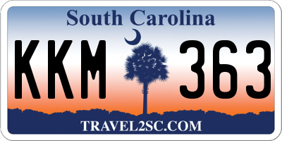 SC license plate KKM363