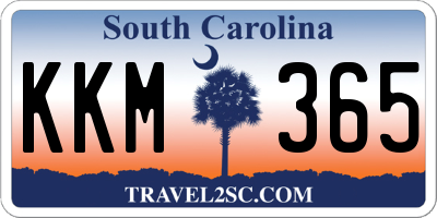SC license plate KKM365
