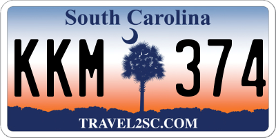 SC license plate KKM374