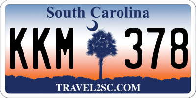 SC license plate KKM378