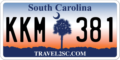 SC license plate KKM381