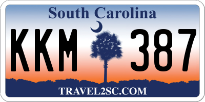 SC license plate KKM387