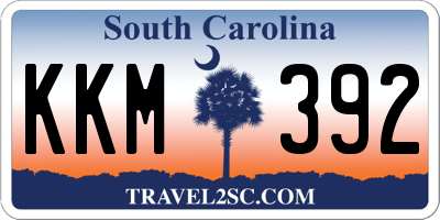 SC license plate KKM392