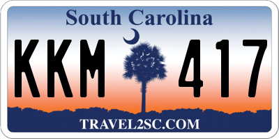 SC license plate KKM417