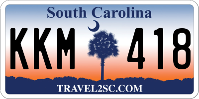 SC license plate KKM418