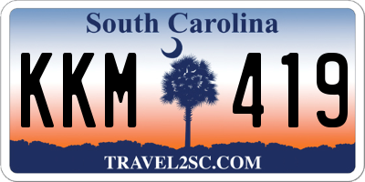 SC license plate KKM419