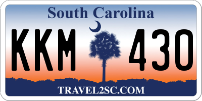 SC license plate KKM430