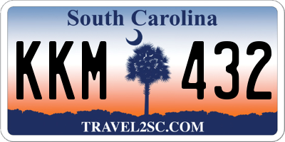 SC license plate KKM432