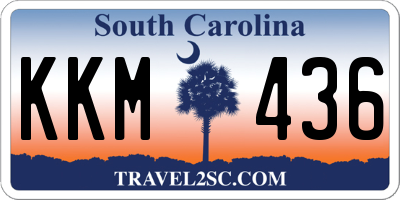 SC license plate KKM436