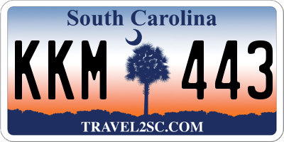 SC license plate KKM443