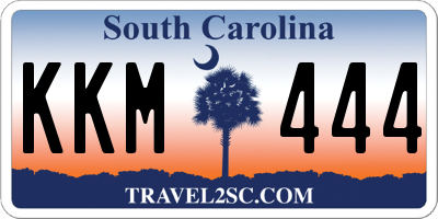 SC license plate KKM444