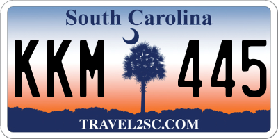 SC license plate KKM445