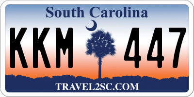 SC license plate KKM447