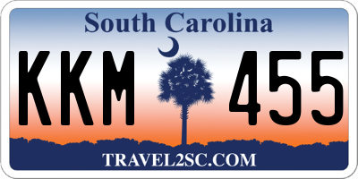 SC license plate KKM455