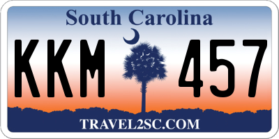 SC license plate KKM457