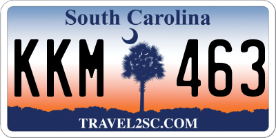 SC license plate KKM463