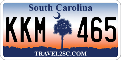 SC license plate KKM465