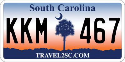 SC license plate KKM467