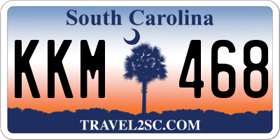 SC license plate KKM468
