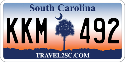 SC license plate KKM492