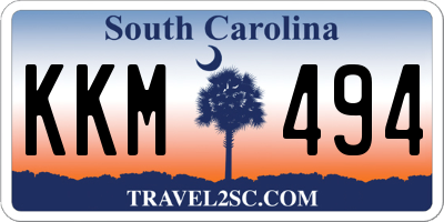 SC license plate KKM494