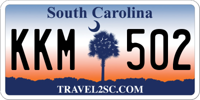 SC license plate KKM502