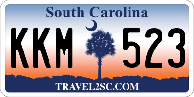 SC license plate KKM523