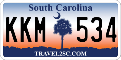 SC license plate KKM534