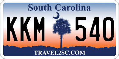 SC license plate KKM540