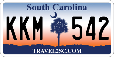 SC license plate KKM542