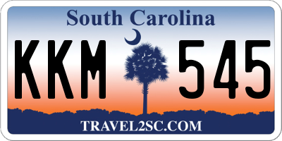 SC license plate KKM545