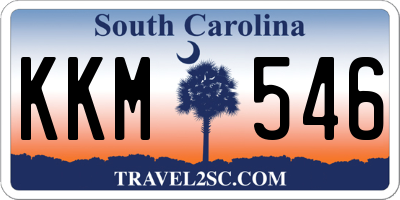 SC license plate KKM546