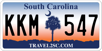SC license plate KKM547