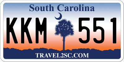 SC license plate KKM551