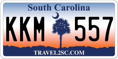 SC license plate KKM557