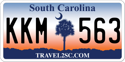 SC license plate KKM563