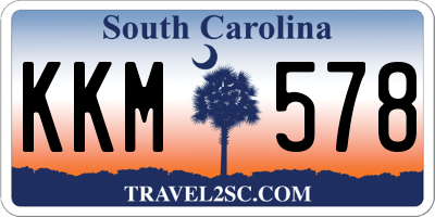 SC license plate KKM578
