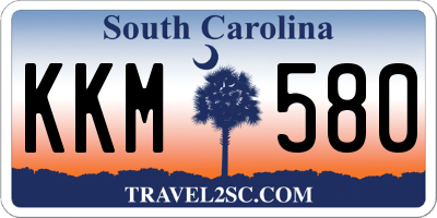 SC license plate KKM580