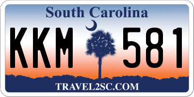 SC license plate KKM581