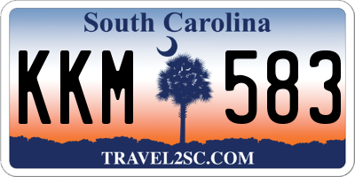 SC license plate KKM583