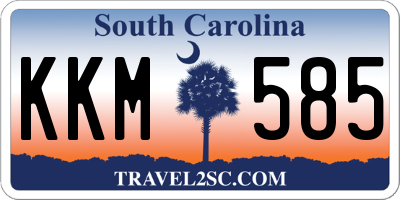 SC license plate KKM585