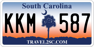 SC license plate KKM587