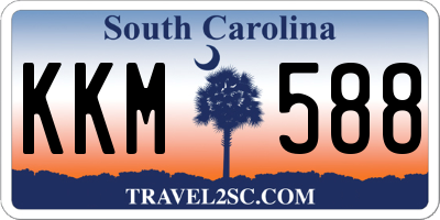 SC license plate KKM588