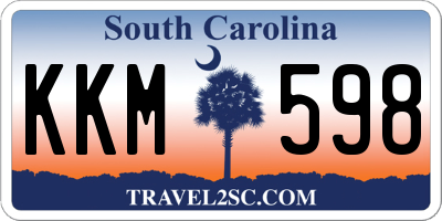 SC license plate KKM598